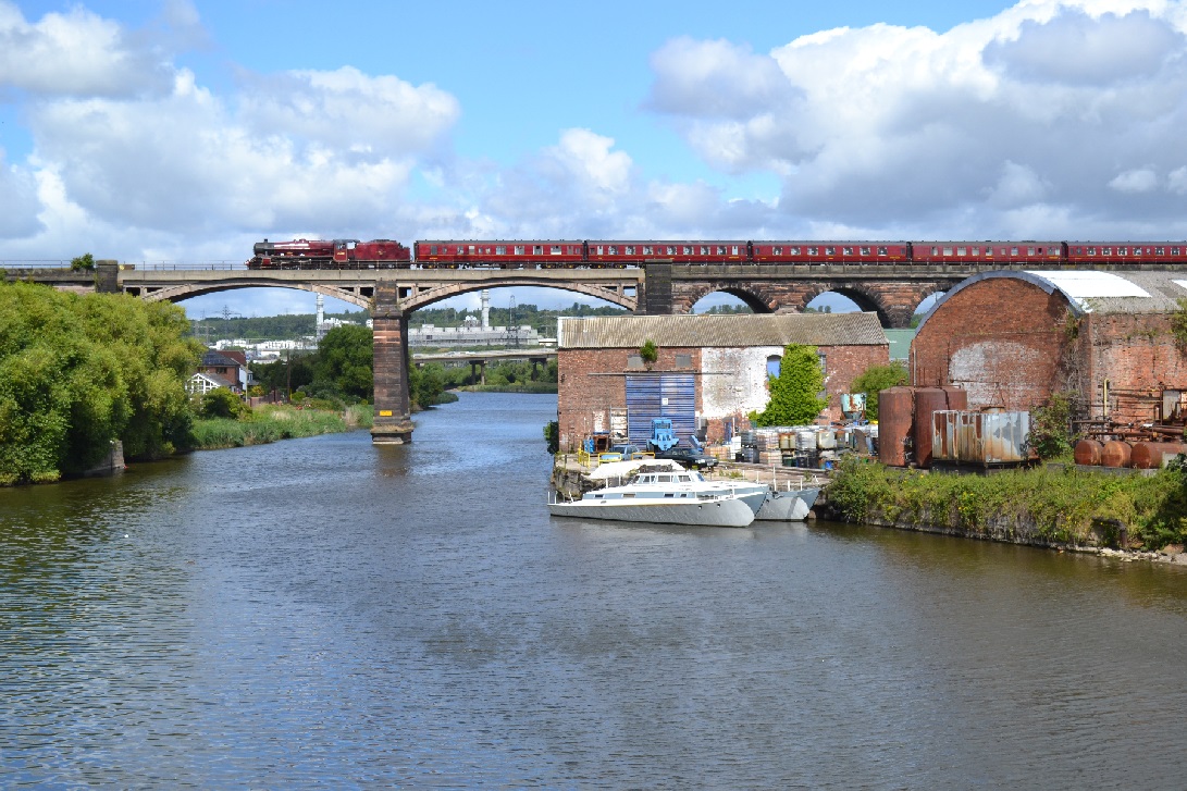 45699 on Weaver on Weaver Viaduct 19th July 2015